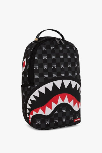Zaino Gray Peeking Character Check Uomo Nero - 6