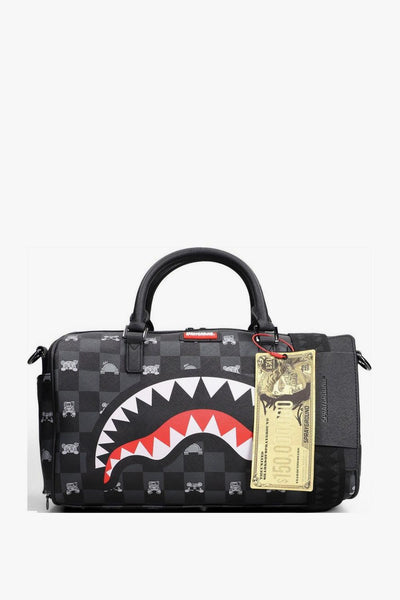 Borsone Gray Peeking Character Check Mini Duffle Uomo Nero