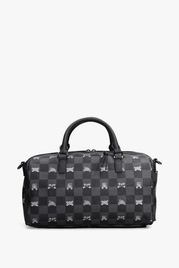 Borsone Gray Peeking Character Check Mini Duffle Uomo Nero - 2