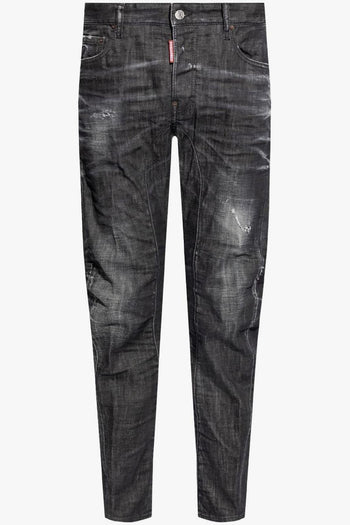 2 Jeans Nero Uomo Slim - 5