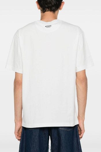 T-shirt Bianco Uomo Micro Fiore Boke - 3