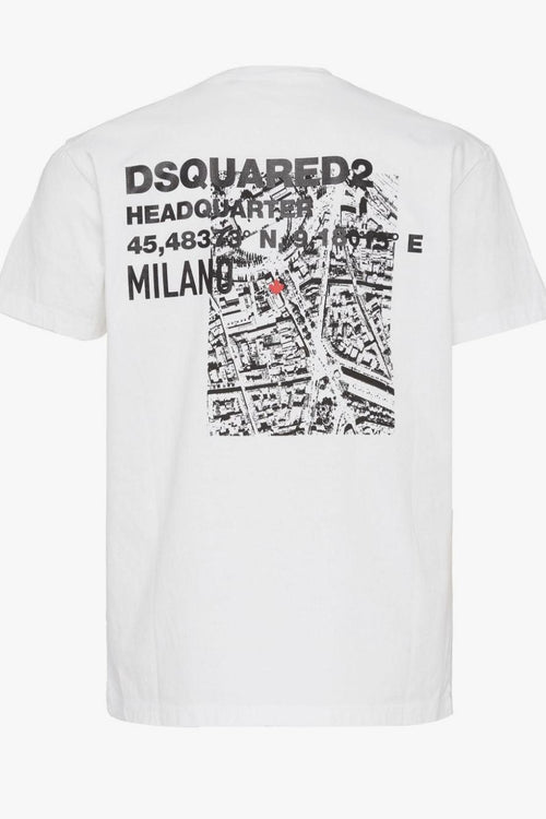 2 T-shirt Bianco Uomo con Stampa Posteriore - 2