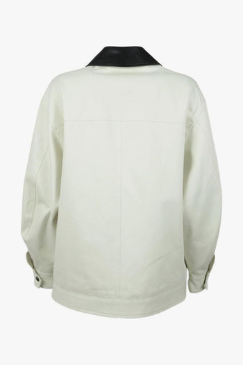 Giubbotto Colletto a Contrasto Donna Beige - 2