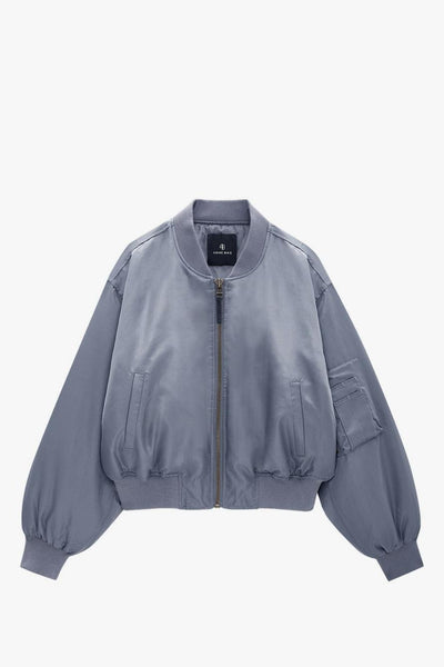 Giubbotto Bomber Donna Grigio