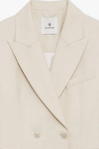 Giacca Doppiopetto Donna Beige - 2