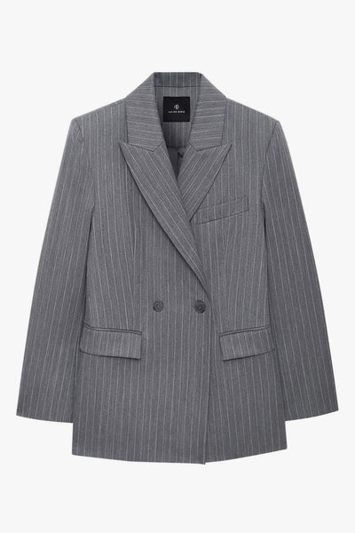 Giacca Gessato Donna Grigio