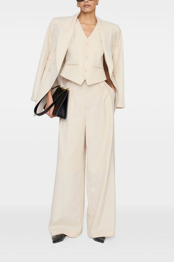 Gilet Scollo a V Donna Beige - 3