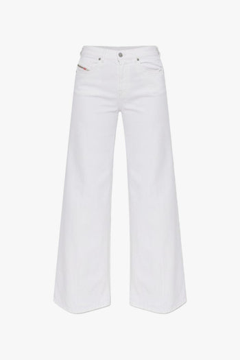 Jeans Gamba Ampia Donna Bianco - 5