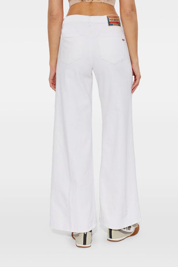 Jeans Gamba Ampia Donna Bianco - 3