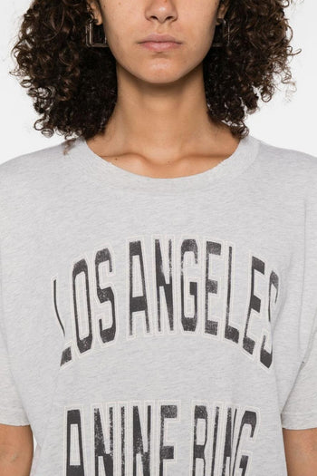 T-Shirt Grigio Donna Logo Los Angeles - 4