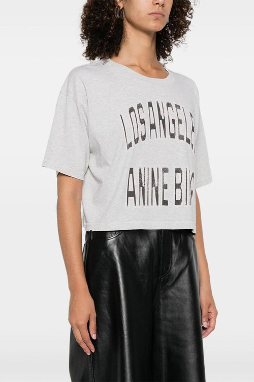 T-Shirt Grigio Donna Logo Los Angeles