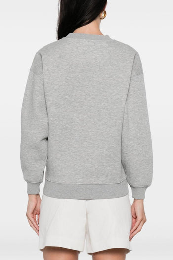 Felpa Grigio Donna Stampa Logo Girocollo - 3