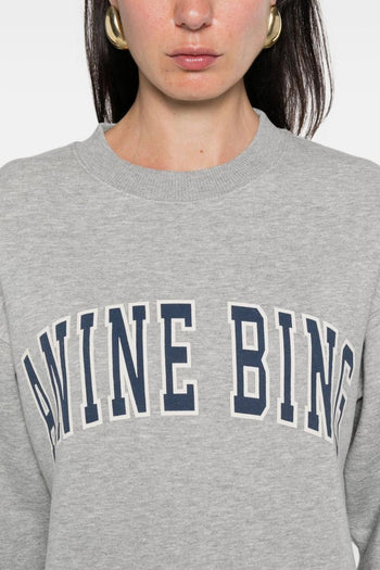 Felpa Grigio Donna Stampa Logo Girocollo - 4