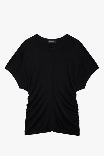 T-Shirt Drappeggiato Donna Nero