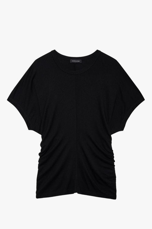 T-Shirt Drappeggiato Donna Nero