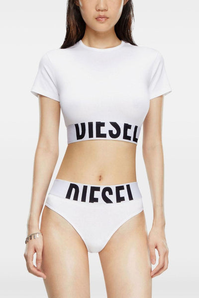 T-Shirt Banda Logo Donna Bianco