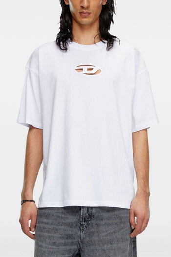 T-shirt Bianco Uomo Cut Out Logo - 3