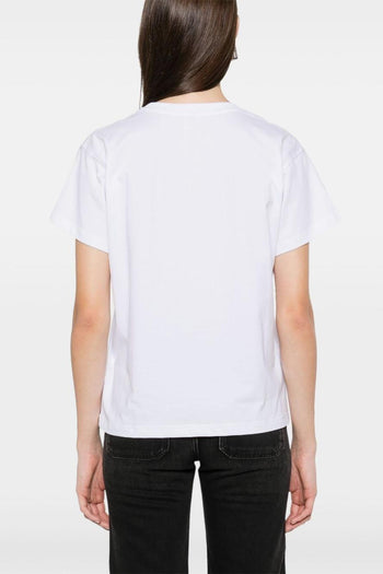 T-Shirt Bianco Donna Micro Logo Cut Out - 3