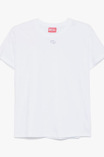 T-Shirt Bianco Donna Micro Logo Cut Out - 5
