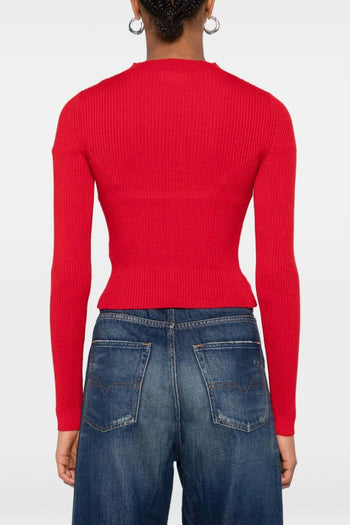 Maglia Rosso Donna Cut Out - 4