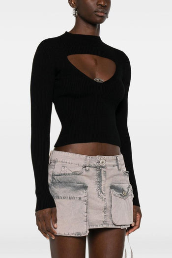 Maglia Nero Donna Cut Out - 2