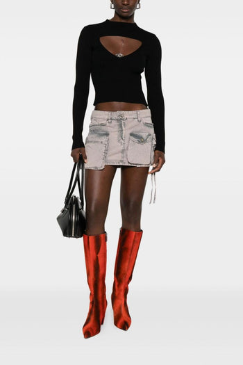 Maglia Nero Donna Cut Out - 4