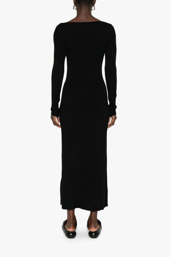 Abito Nero Donna Midi - 4