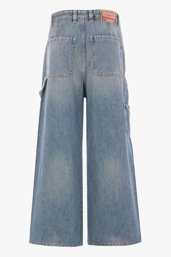 Jeans Blu Donna Gamba Ampia - 2