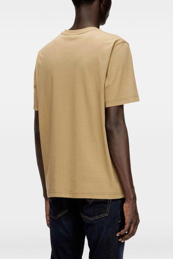 T-Shirt Logo Uomo Beige - 3