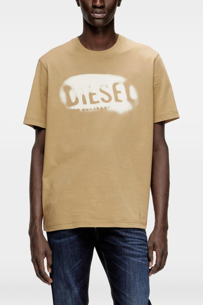 T-Shirt Logo Uomo Beige