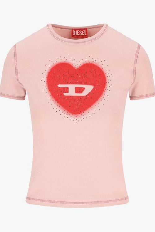 T-Shirt Cuore Donna Rosa