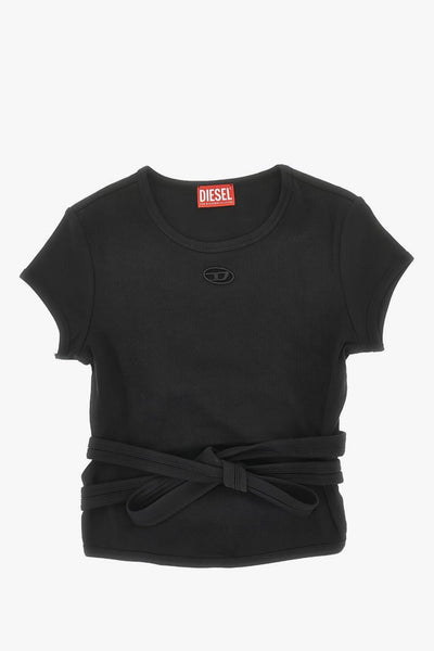 T-Shirt con Cintura Donna Nero