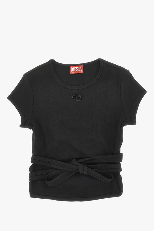 T-Shirt con Cintura Donna Nero