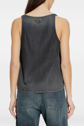 Canotta Logo Donna Grigio - 3