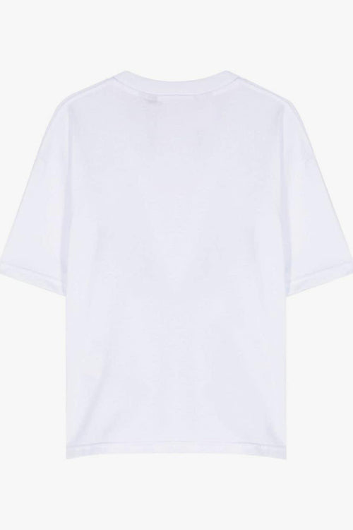 T-shirt Bianco Donna Logo di Strass - 2