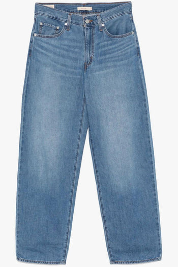 Baggy Dad Lino+ Denim Donna Jeans Blu - 5