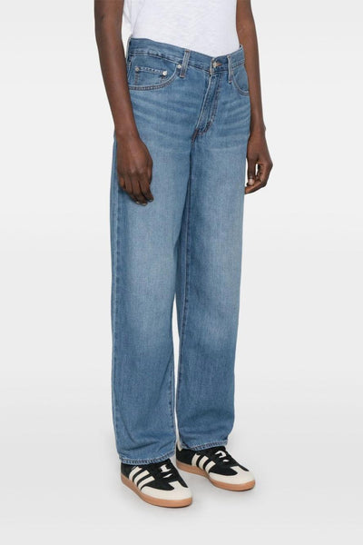 Baggy Dad Lino+ Denim Donna Jeans Blu