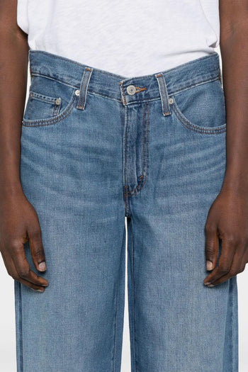 Baggy Dad Lino+ Denim Donna Jeans Blu - 4
