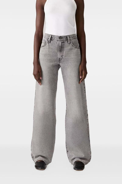 Baggy Dad Donna Jeans Grigio
