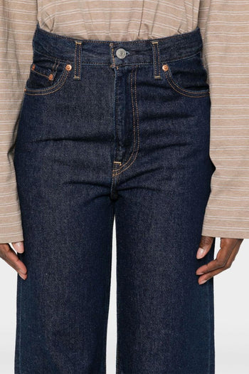 Ribcage Wide Leg Donna Jeans Blu - 4