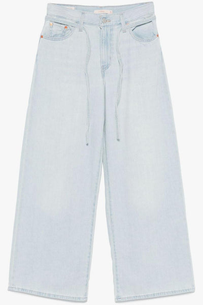 XL Straight Lino+ Denim Donna Jeans Blu Chiaro