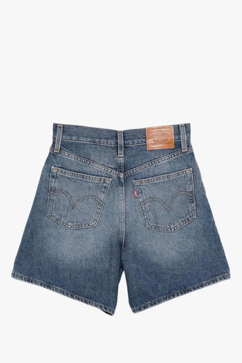 Short Blu Donna Oversize a Vita Alta - 2