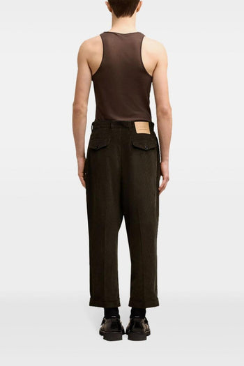 Pantalone Marrone Uomo Crop - 4