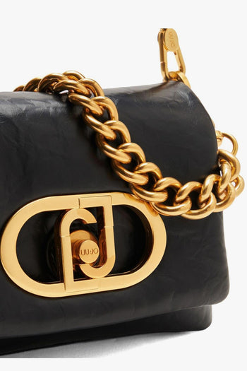 Borsa Donna a Spalla La Puffy Nera con Catena - 2