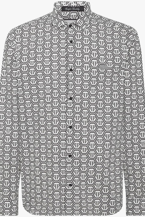 Camicia Nero Uomo con stampa monogramma - 1