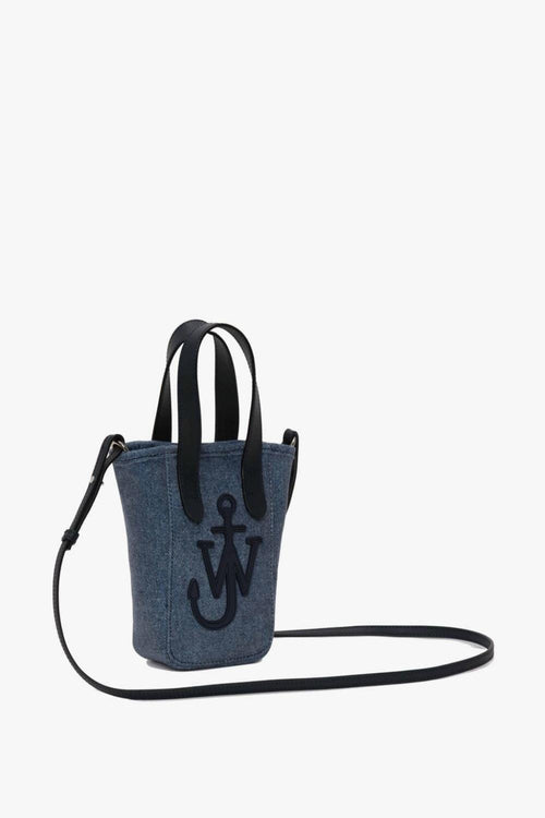 Borsa Blu Donna Mini Belt Tote Denim - 2