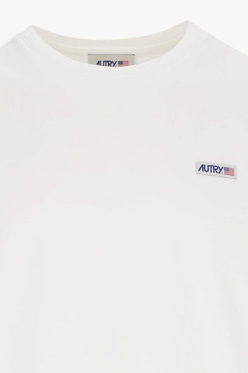 T-shirt Bianco Uomo Patch Logo - 3