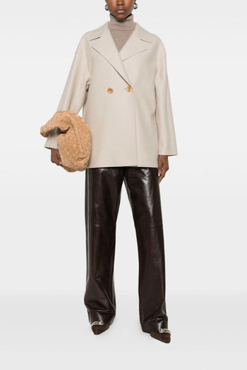 Cappotto Beige Donna Bottoni Dorati - 3