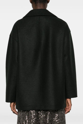 Cappotto Verde Donna Bottoni Dorati - 4