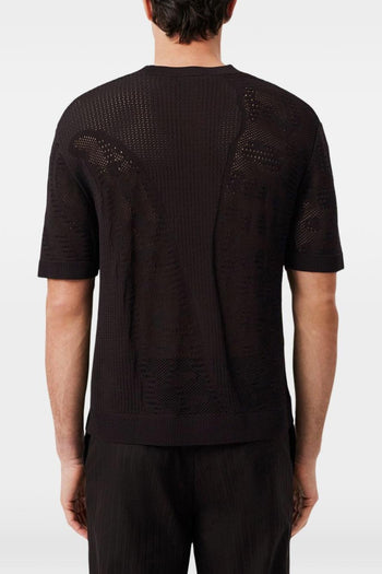 Maglia Traforata Uomo Marrone - 2